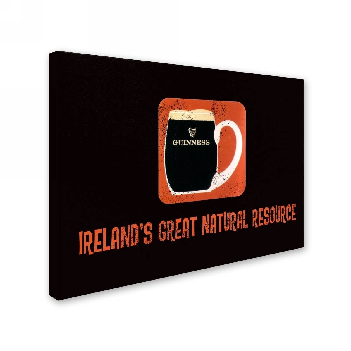 Guinness Brewery's comedic gem on a Guinness Brewery 'Ireland's Great Natural Resource' Canvas Art.