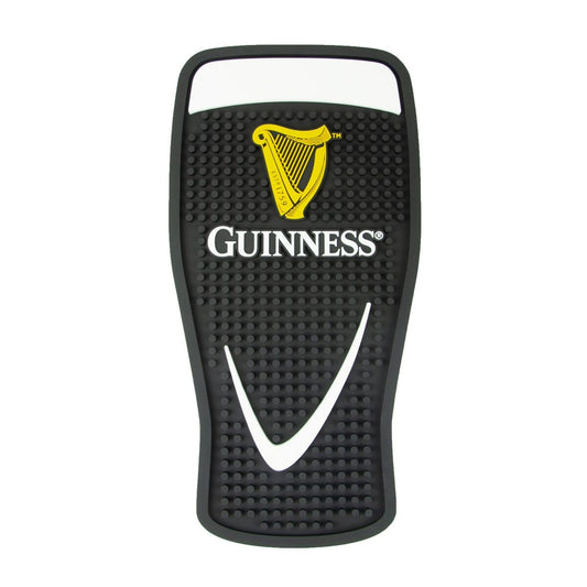 A Guinness logo is prominently displayed on a Guinness PVC Pint shape Bar Mat.