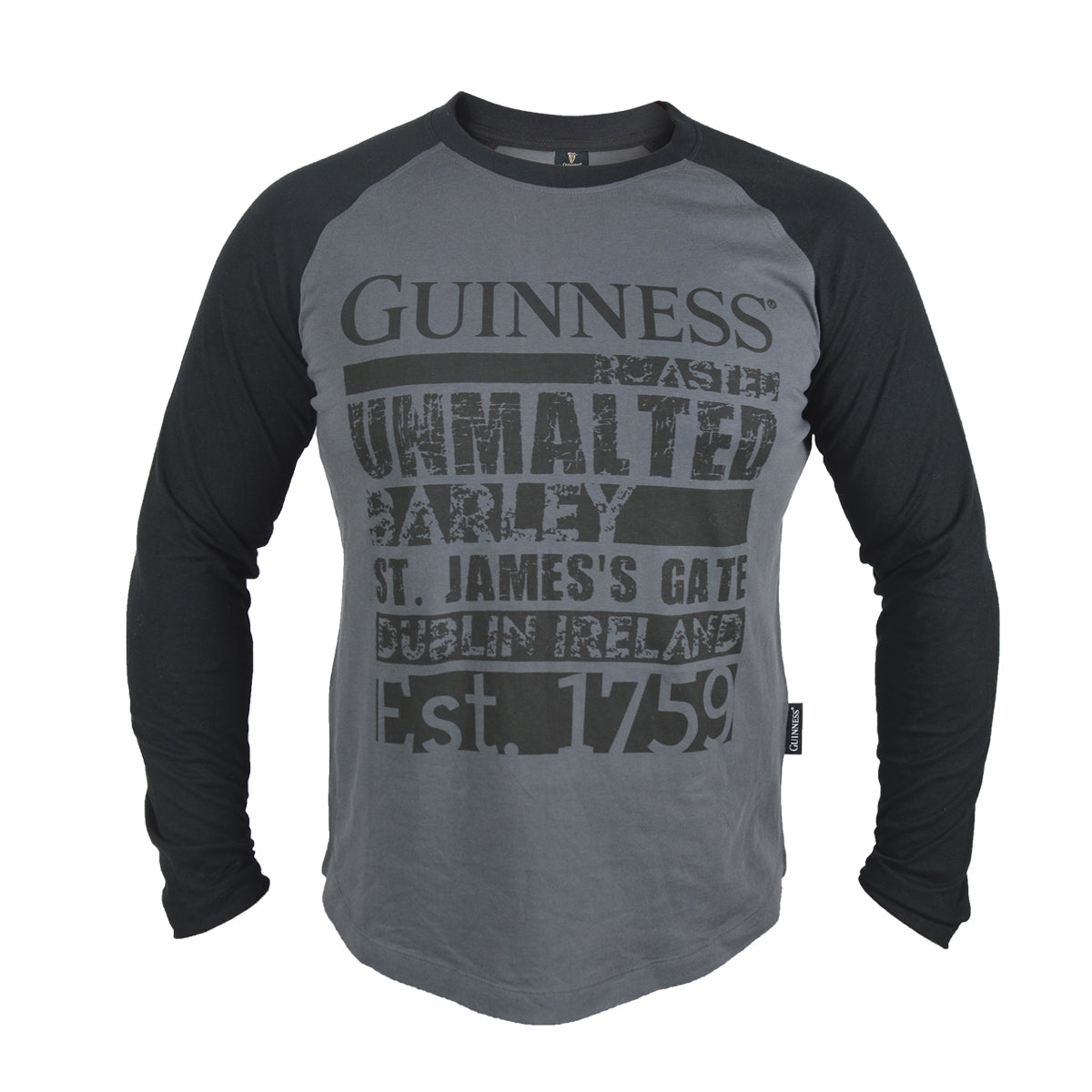 Guinness Black Raglan Long Sleeve Tee