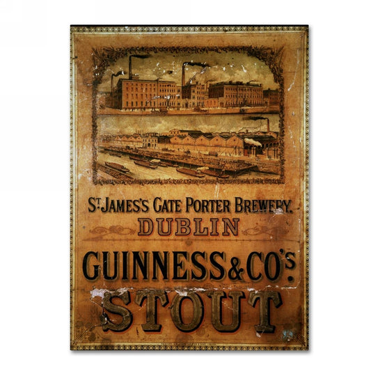 Guinness Brewery's 'St. James' Gate Porter Brewery' canvas art.