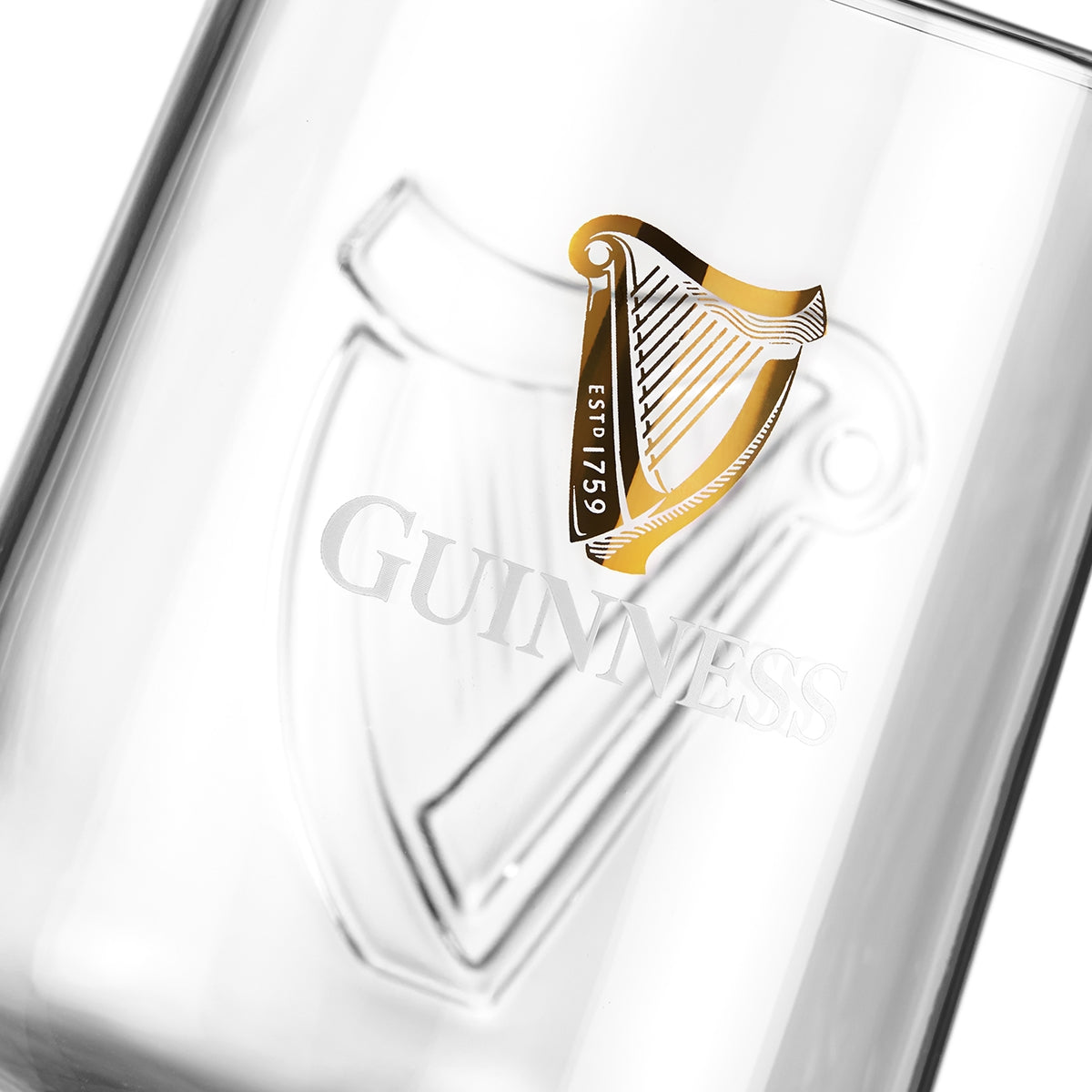 Guinness Embossed Stem Glass 6 Pack with Guinness logo.