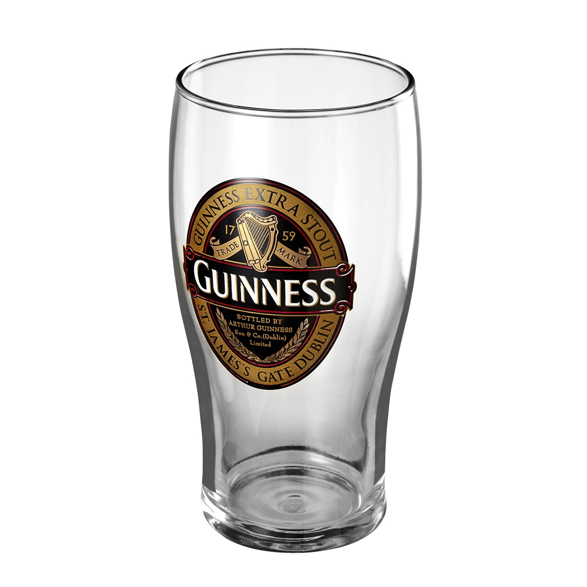 Authentic Guinness Classic Pint Glass Twin Pack, perfect for enjoying a cold one in style. Made of high-quality glass, this official merchandise is a must-have for any Guinness enthusiast. Cheers to good times with this iconic product.