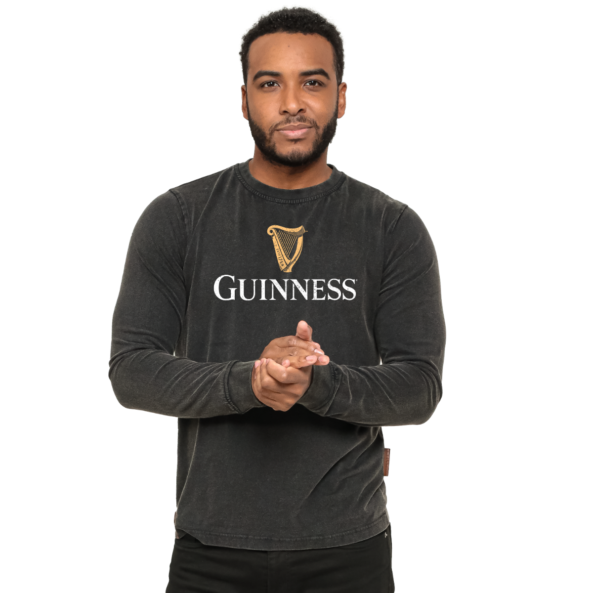 Premium Guinness men's long sleeve tee is replaced with Premium Harp Sweater by Guinness.