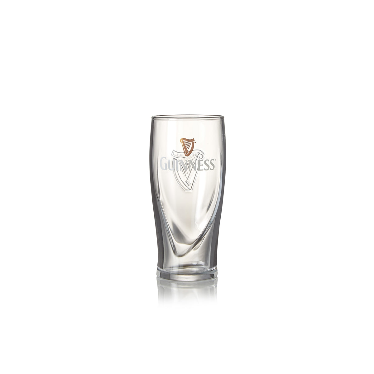 A Guinness Half Pint Glass 24 Pack on a white background.