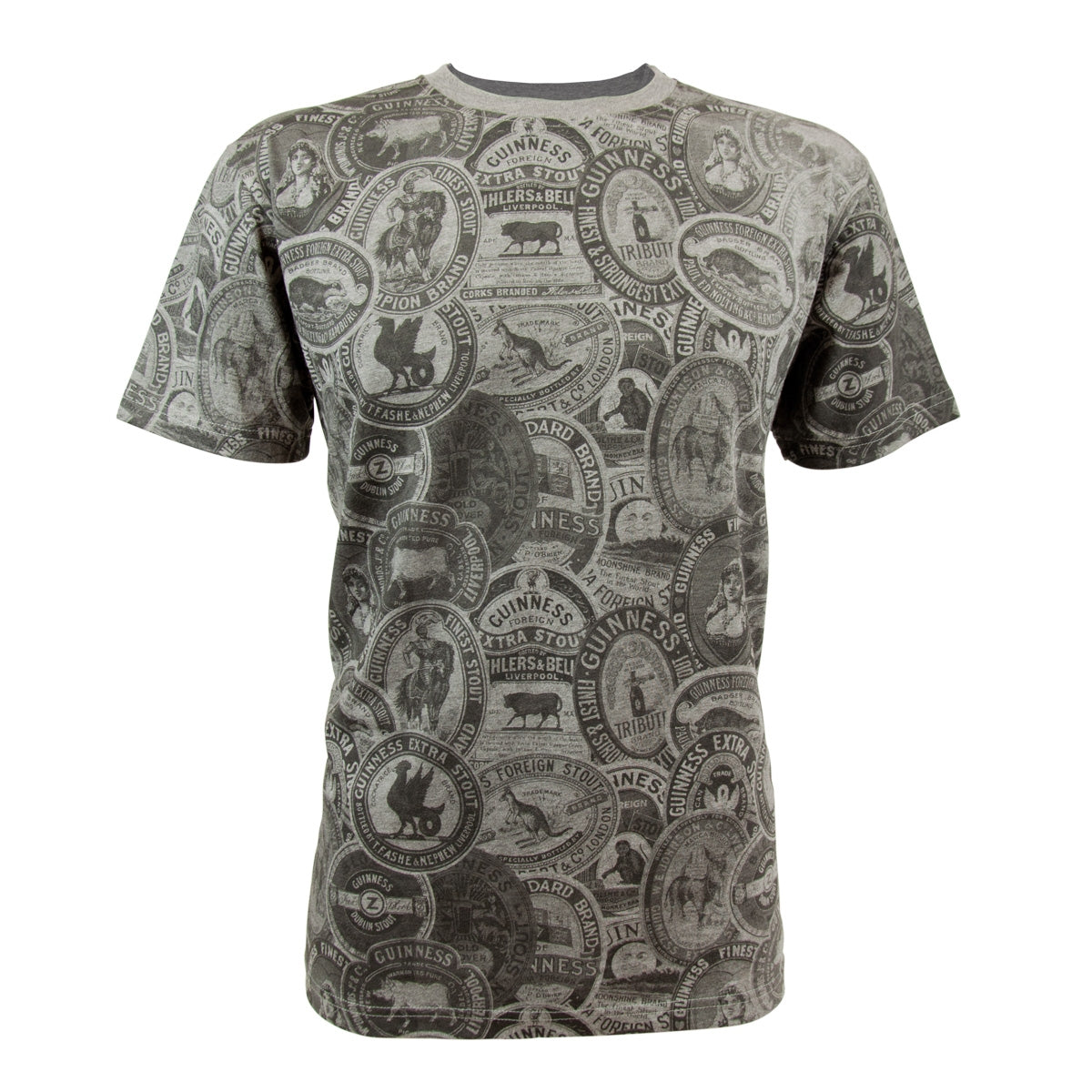 Guinness Premium Vintage Label Grey Tee