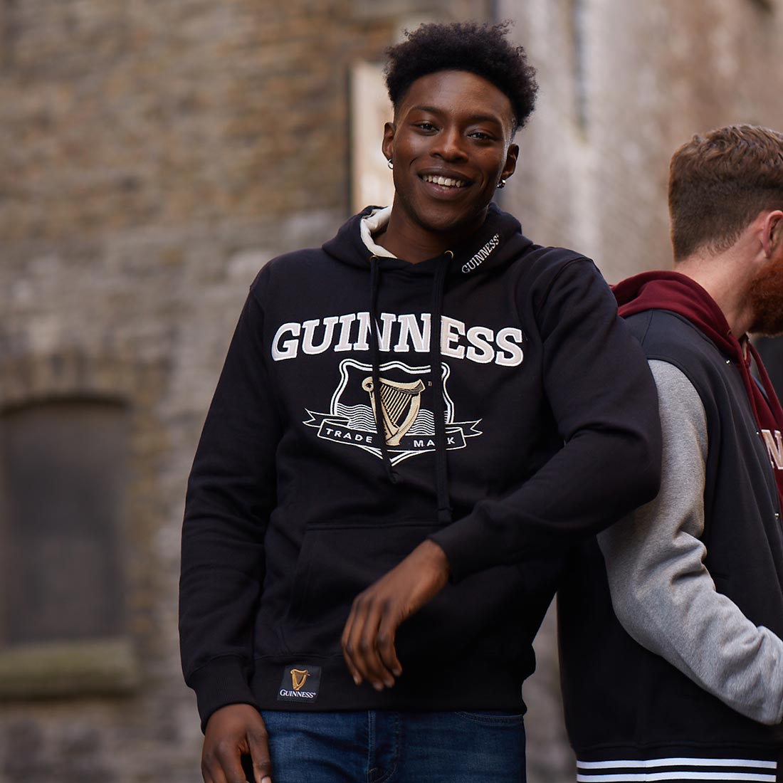 Guinness Signature Black College Hooded Sweatshirt