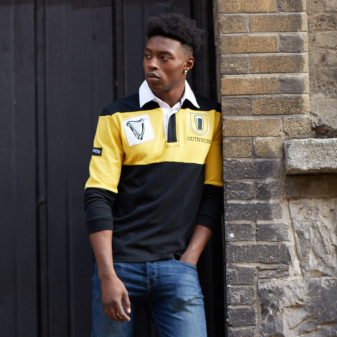 Guinness Mustard & Black Rugby Jersey