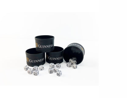 Guinness-themed Guinness Liar's Dice set for bluffing strategy.