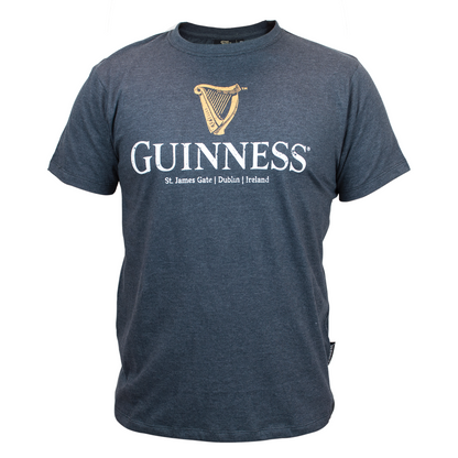 This men's Guinness Navy Distressed Harp Tee features the iconic Harp logo, making it a must-have for any Guinness enthusiast.