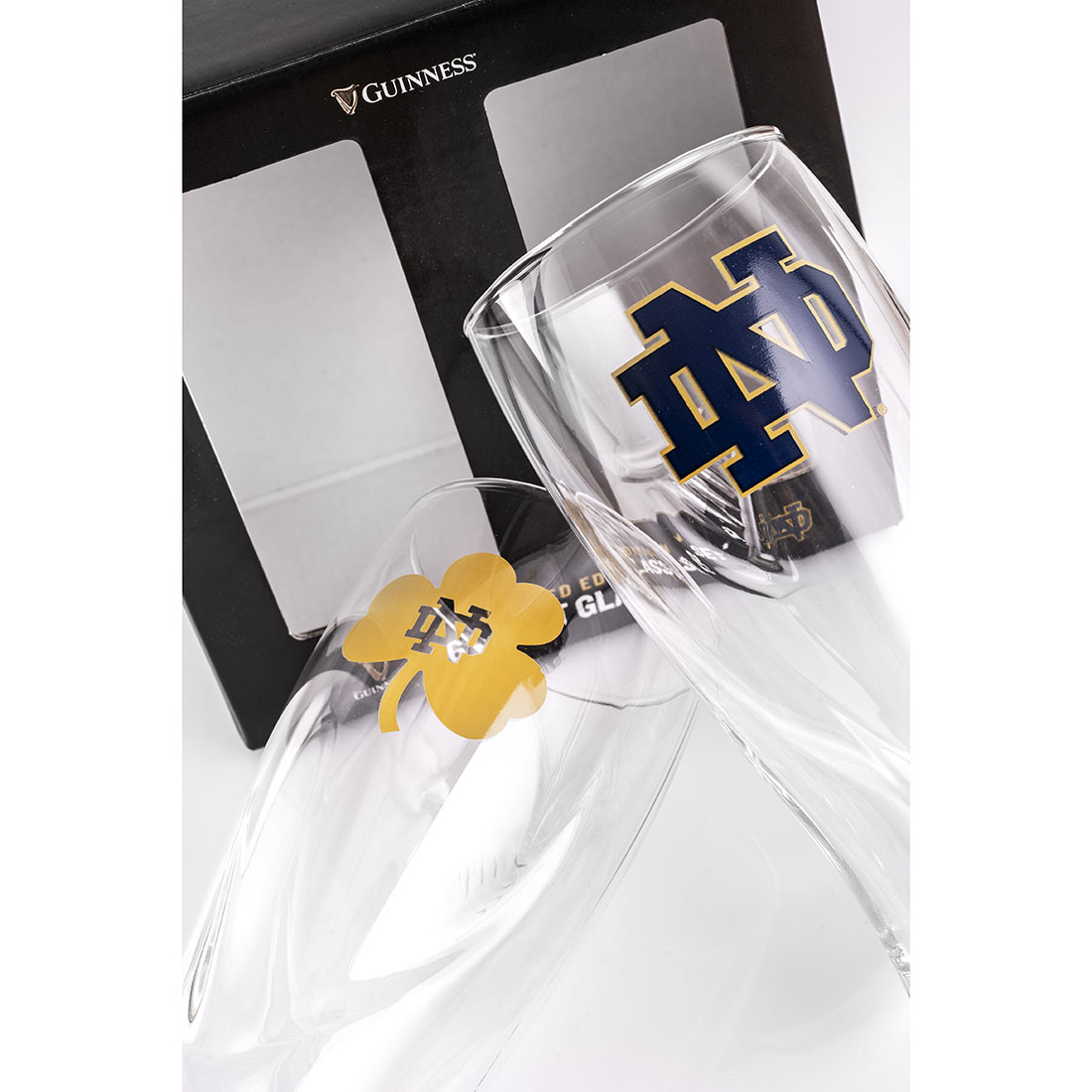 Notre Dame Guinness 16oz Pint Glass 2 Pack