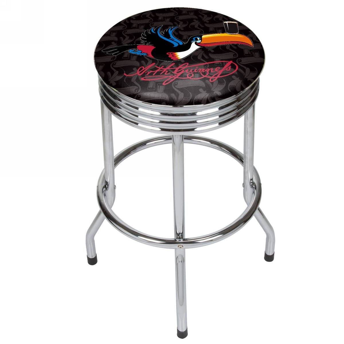 Guinness Chrome Ribbed Bar Stool - Toucan