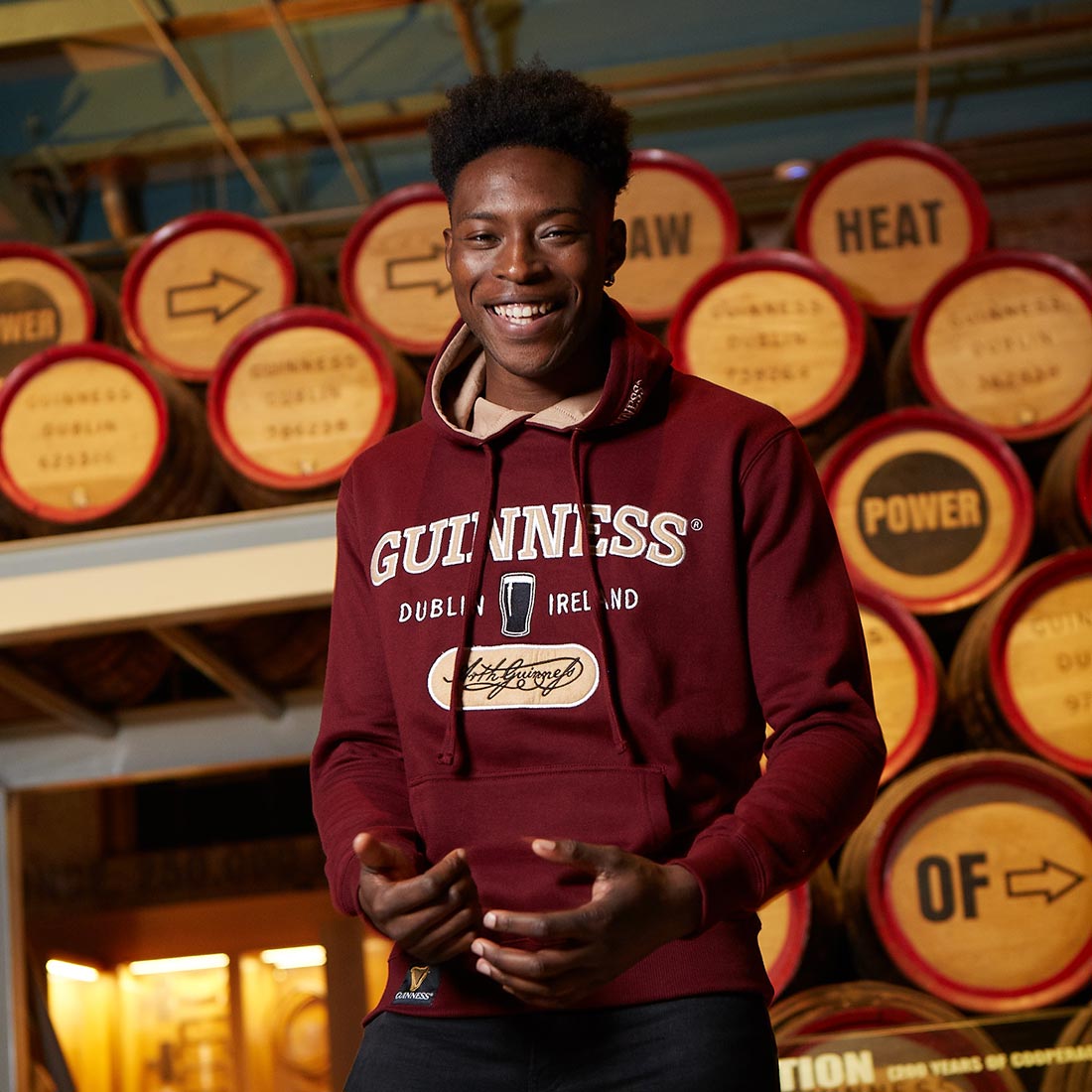 Guinness Signature Burgundy Hooded Sweatshirt