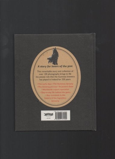 A black cd cover with a picture of a man riding a horse holding The Guinness Story by Guinness.