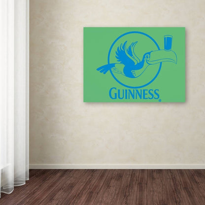 A vibrant Guinness Brewery 'Guinness XVI' canvas wall art display in a room.