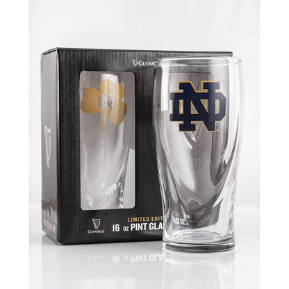 Add a touch of Guinness spirit to your drinkware collection with this Guinness pint glass set. Ideal for football game viewing parties or simply enjoying a refreshing beverage, these glasses proudly feature the Notre Dame Guinness 16oz Pint Glass 2 Pack.