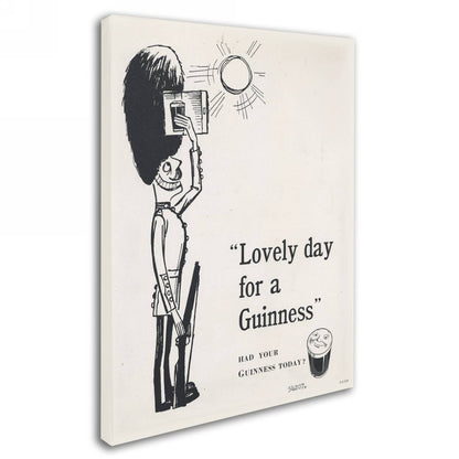 Lovely day for a whimsical journey with a Guinness Brewery 'Lovely Day For A Guinness I' canvas art.