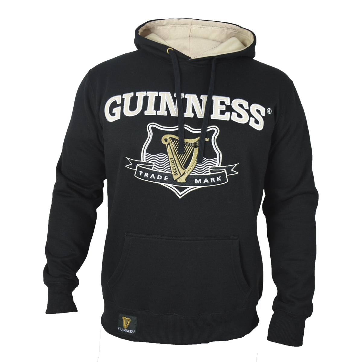 Guinness Signature Black College Hooded Sweatshirt