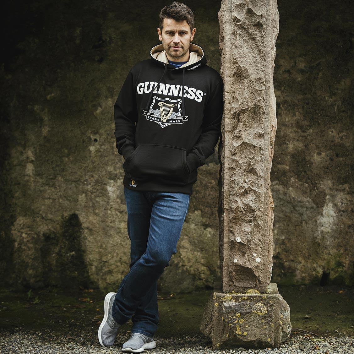 Guinness Signature Black College Hooded Sweatshirt