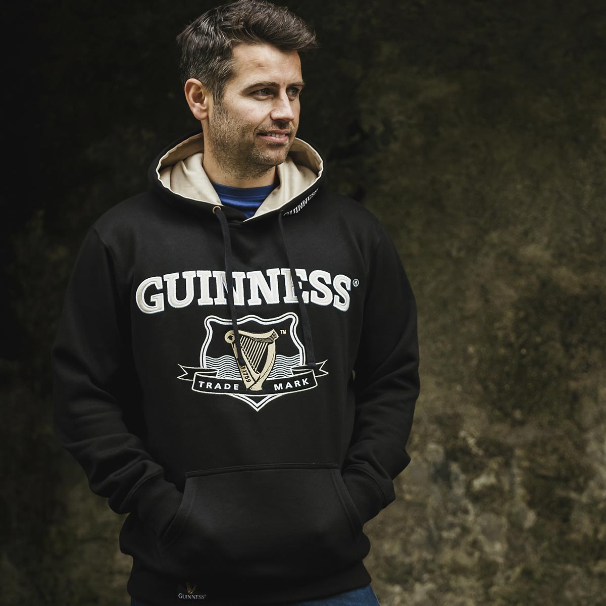 Guinness Signature Black College Hooded Sweatshirt
