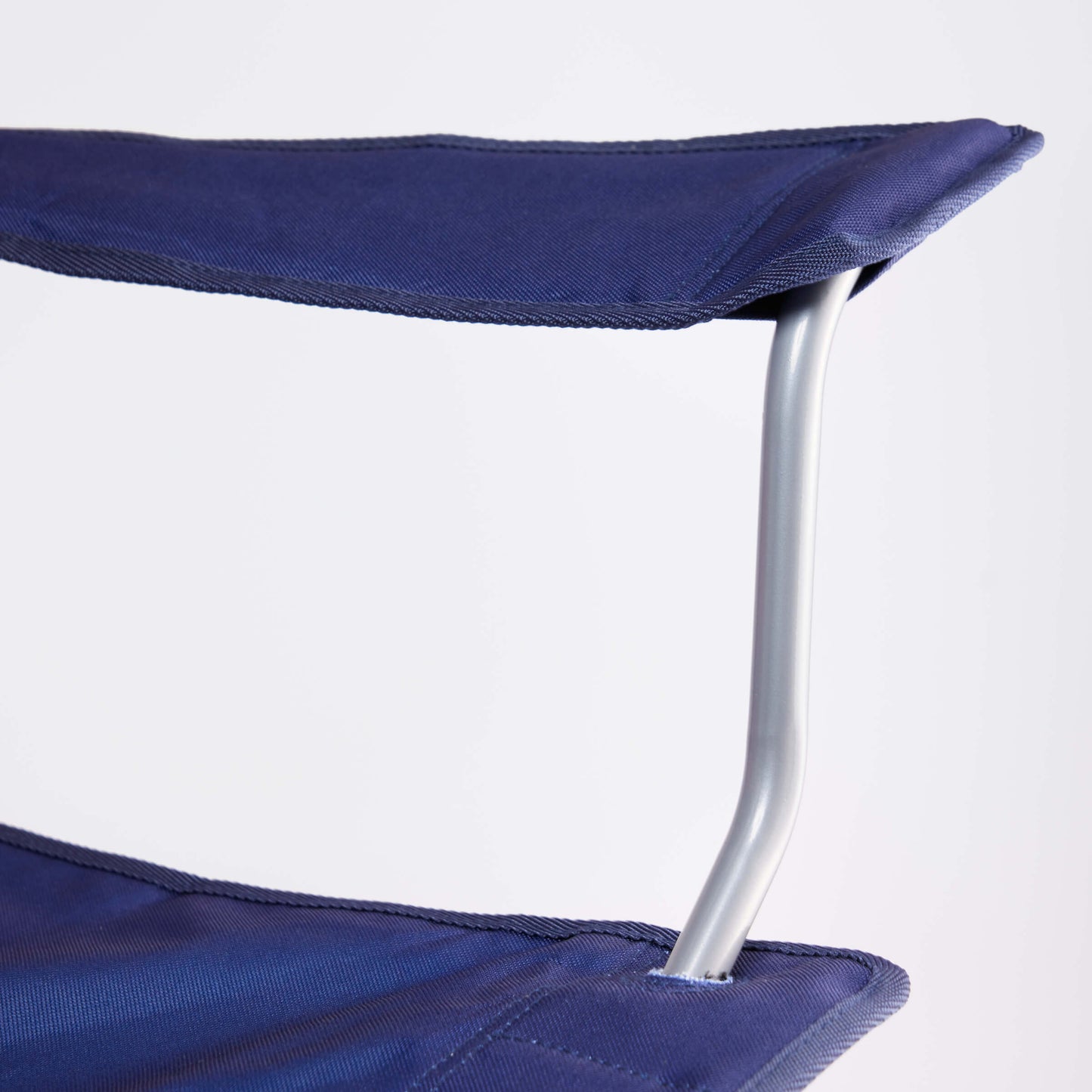 Close-up of the upper backrest and frame of the Guinness Toucan Hawaiian Beach Chair by Guinness Webstore US—an ideal beach essential—set against a plain white background.