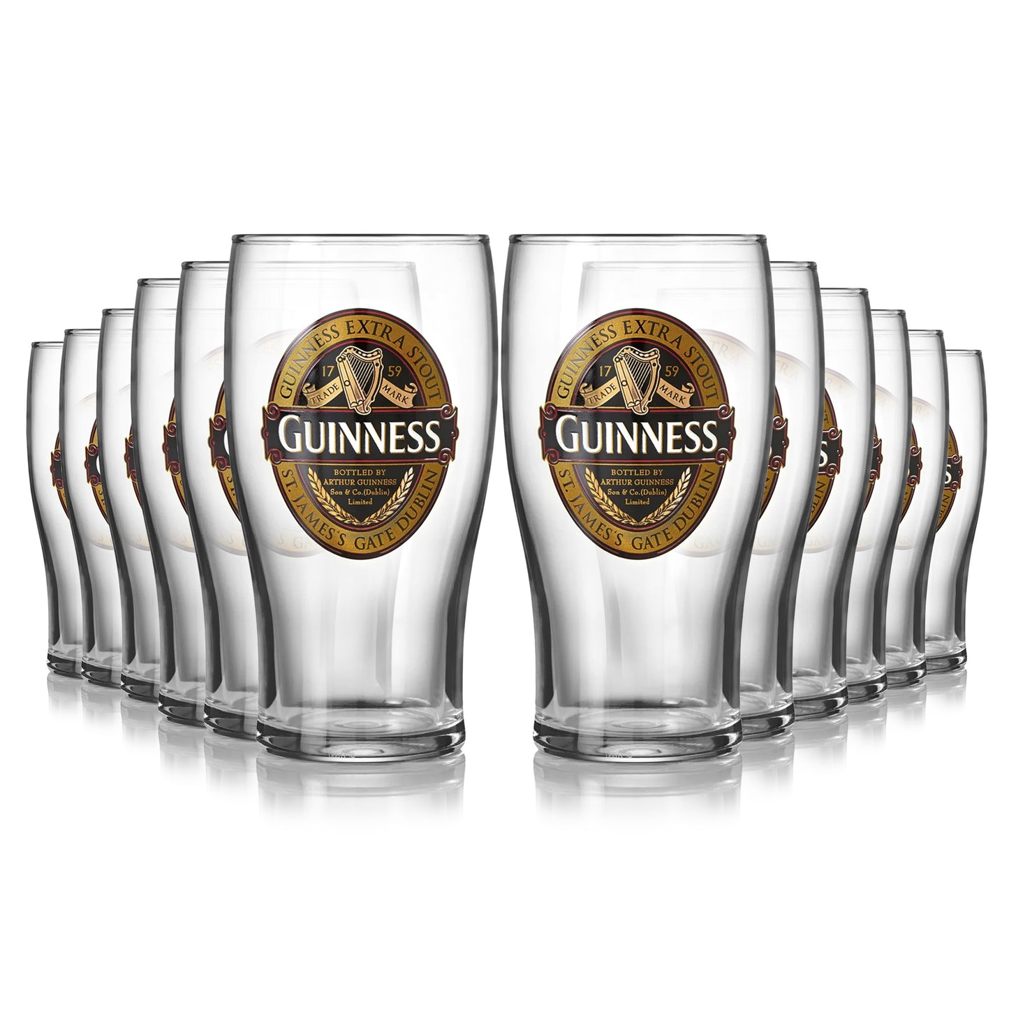 Guinness Classic Pint Glass 12 Pack
