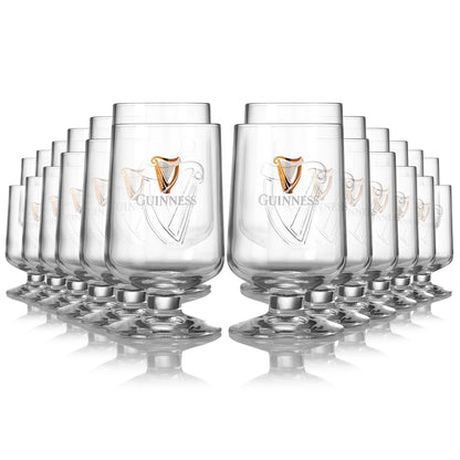 A set of Guinness Embossed Stem Glass 24 Pack on a white background.