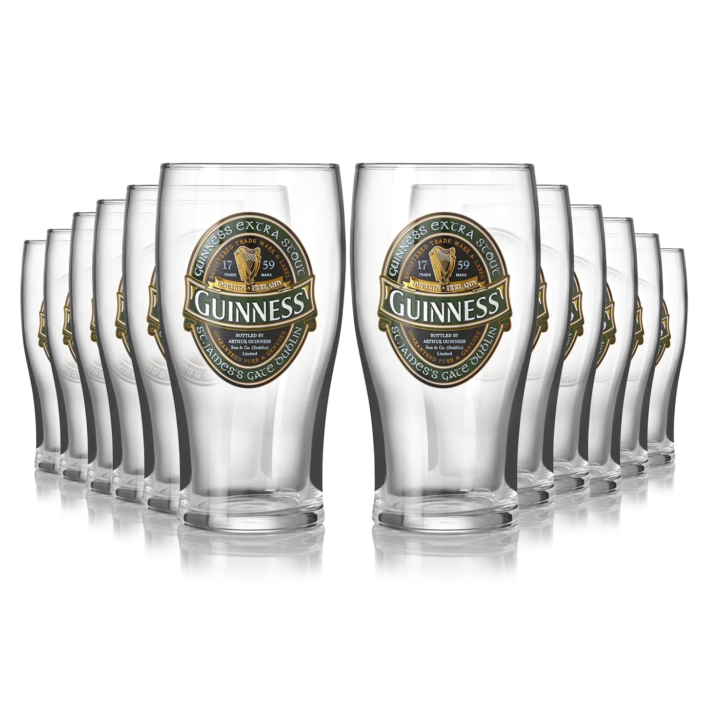 Guinness Ireland Collection Pint Glass 12 Pack