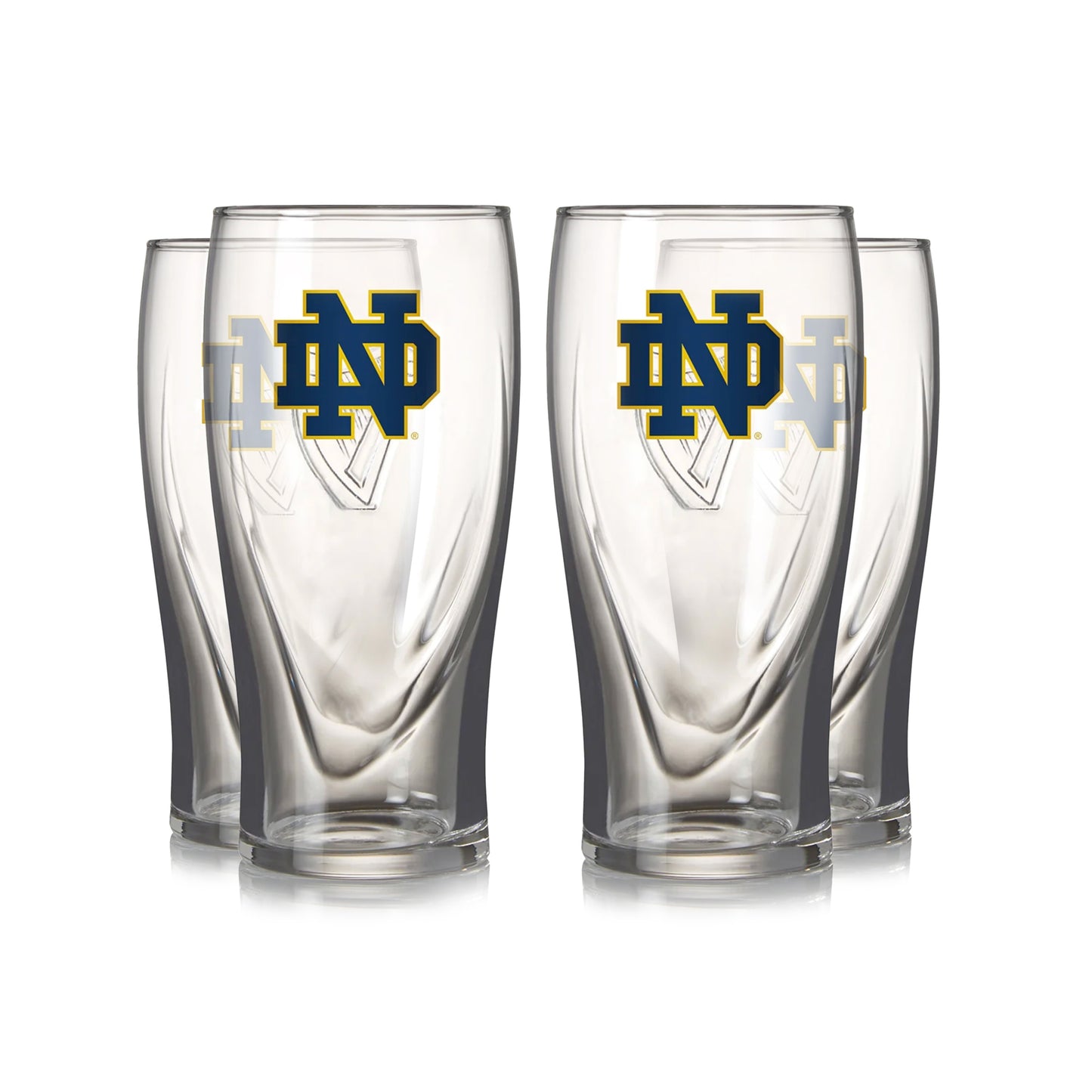 Guinness Notre Dame 16OZ Pint Glass 4 Pack set of 4.