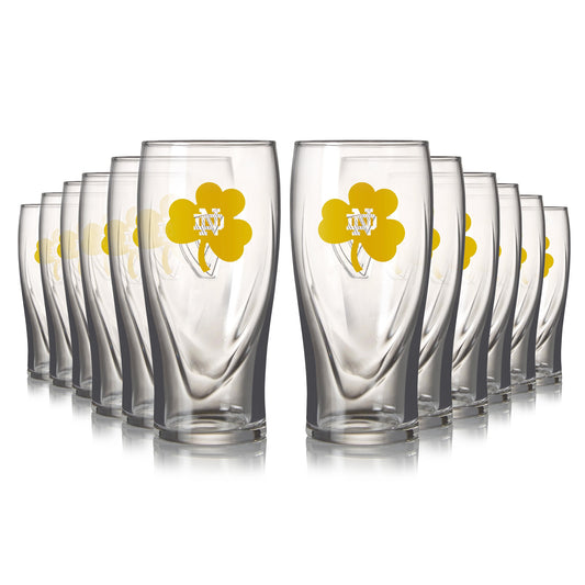 Guinness Irish shamrock pint glasses set of 8.