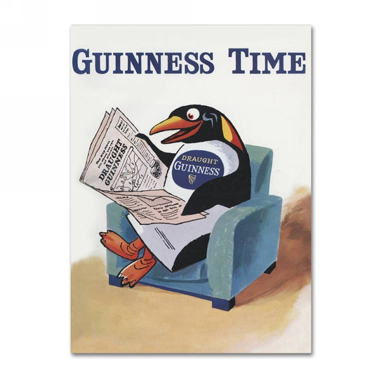 Guinness time is here! This stunning wall canvas, "Guinness Brewery 'Guinness Time II' Canvas Art", features a captivating penguin art print, perfect for adding a unique touch to any space. Embrace the charm of Guinness and elevate your decor with Guinness Brewery 'Guinness Time II' Canvas Art.