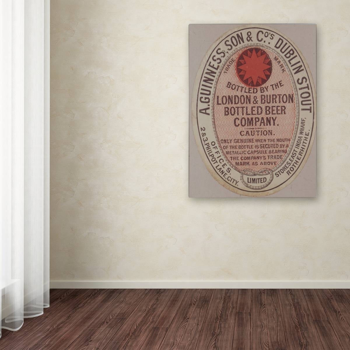 Guinness Brewery 'Guinness & Son & Co's Dublin Stout' Canvas Art