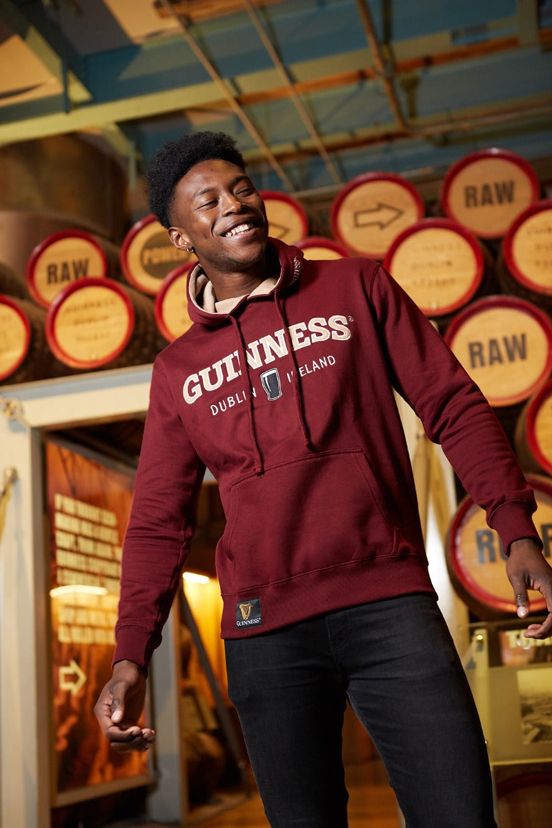 Guinness Signature Burgundy Hooded Sweatshirt