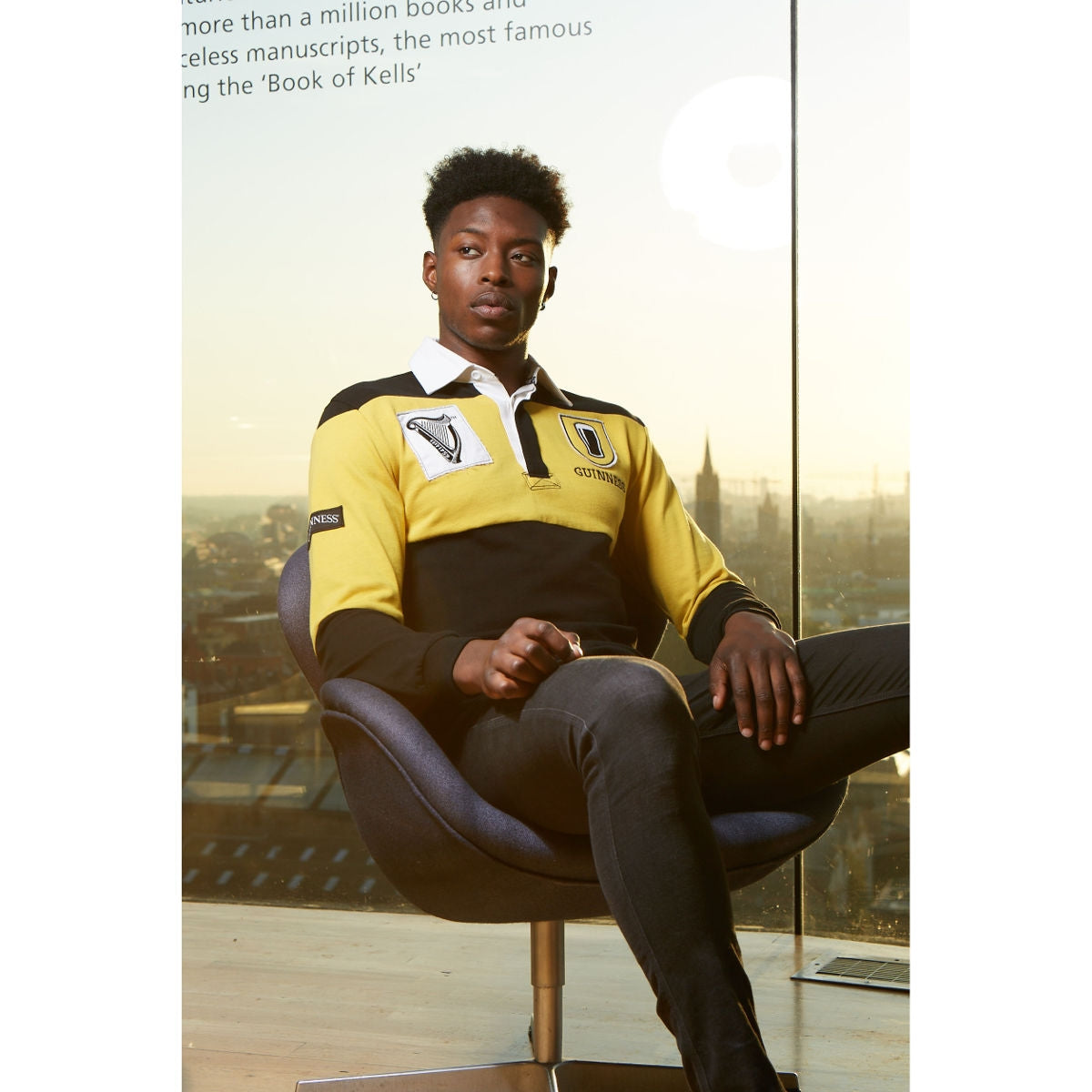 Guinness Mustard & Black Rugby Jersey