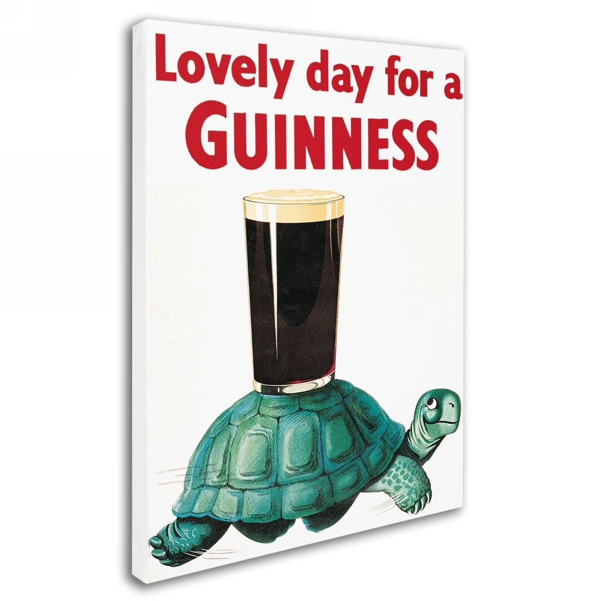Lovely day for a Guinness. A remarkable art piece showcasing the Guinness Brewery 'Lovely Day For A Guinness X' Canvas Art, one of the finest beer brands in the world.