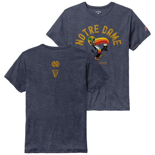 A Guinness Notre Dame Navy Victory Falls Tee featuring the football team.