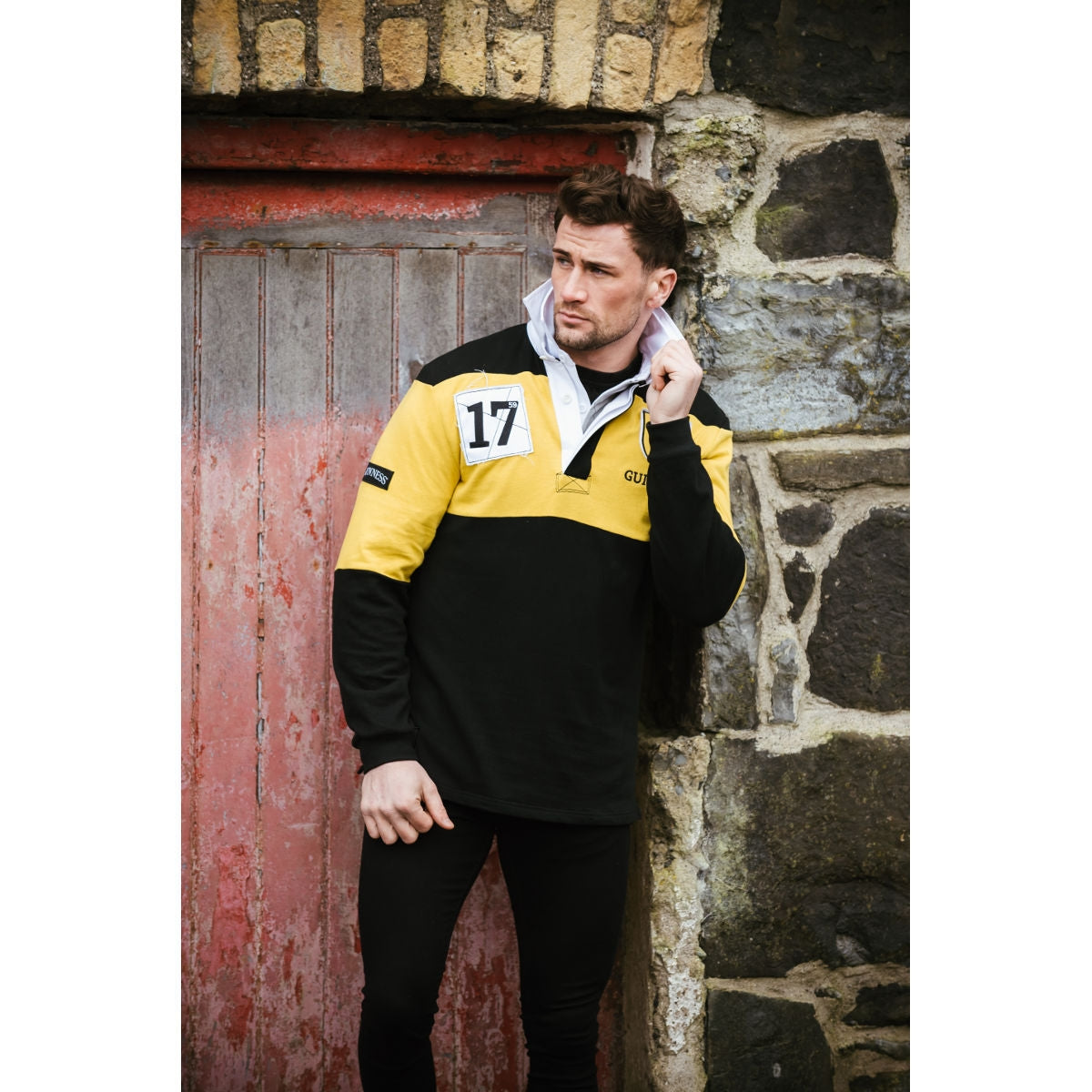 Guinness Mustard & Black Rugby Jersey