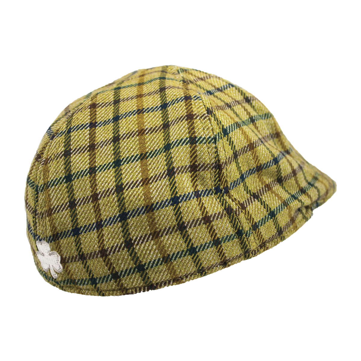 A Guinness® Plaid Ivy hat made with cotton fabric.