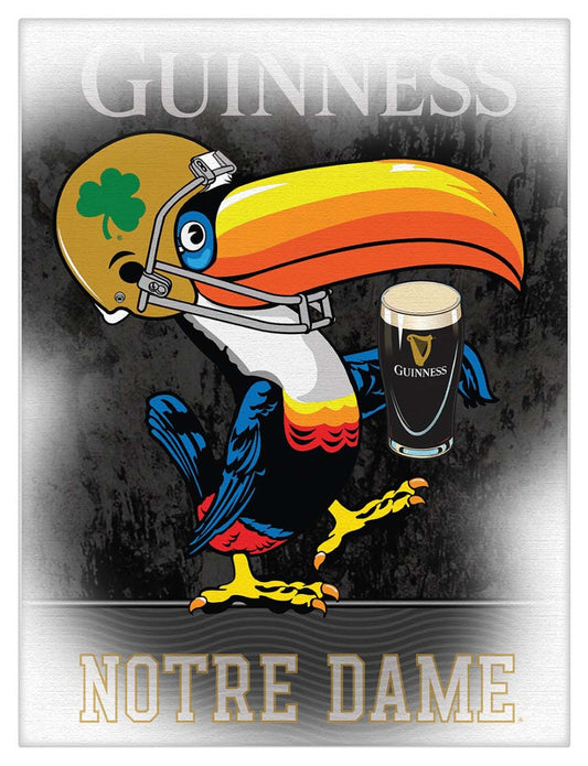 A Guinness® Notre Dame Toucan Canvas Wall Art that is officially licensed.