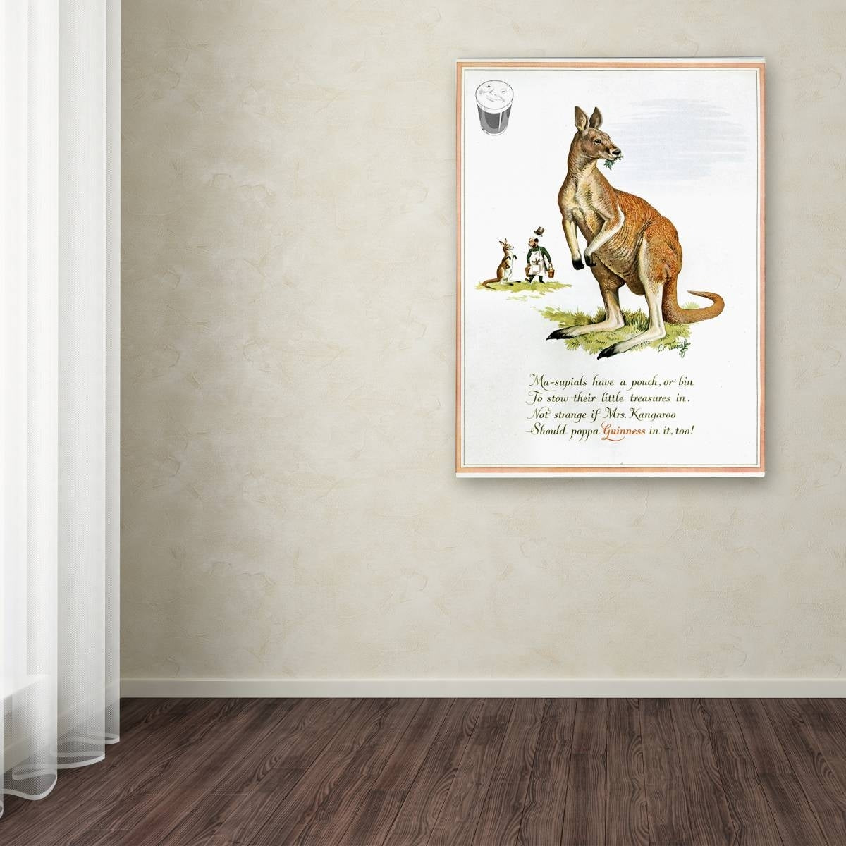 Guinness Brewery 'Guinness Kangaroo' Canvas Art