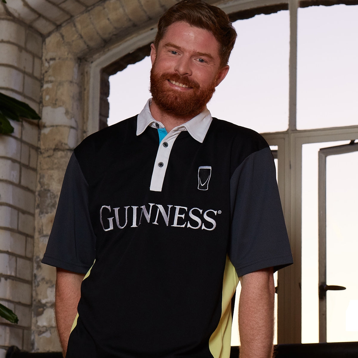 Black & Yellow Stripe Rugby Jersey
