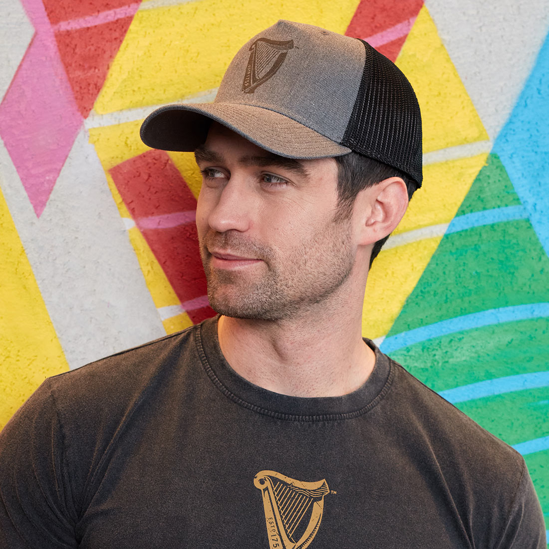 Guinness Trucker Premium Grey with Harp Cap