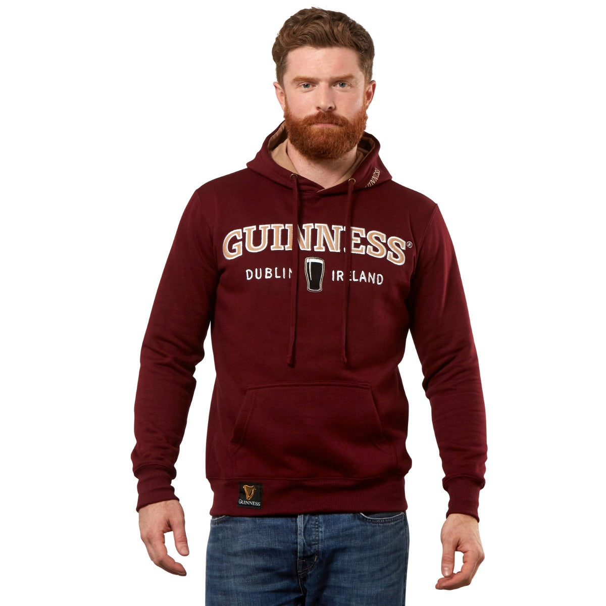 Guinness Signature Burgundy Hooded Sweatshirt