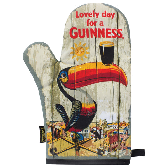 Lovely day for a Guinness Nostalgic Toucan oven glove.