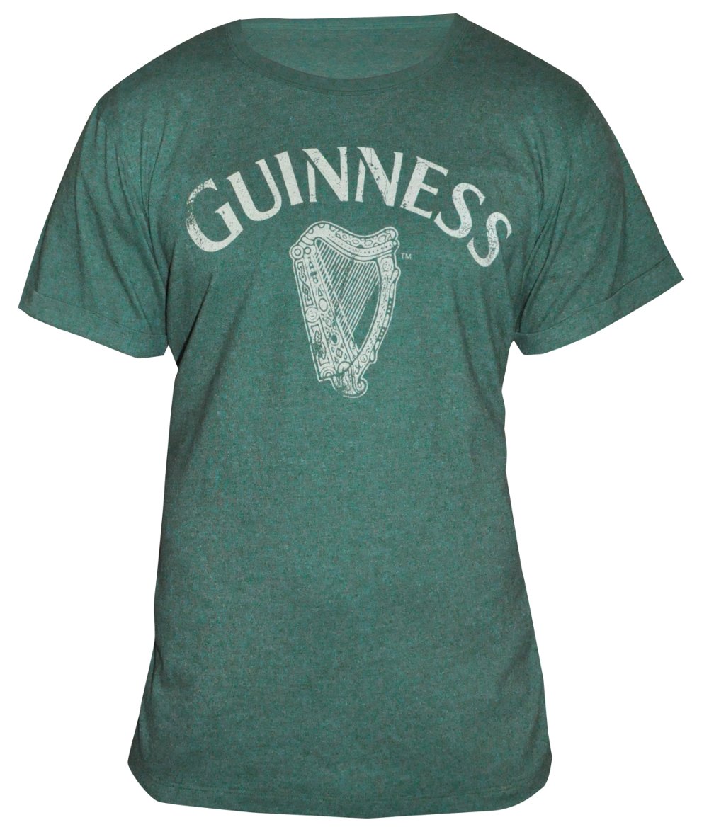 A Guinness Vintage Harp Tee featuring the iconic Harp design.