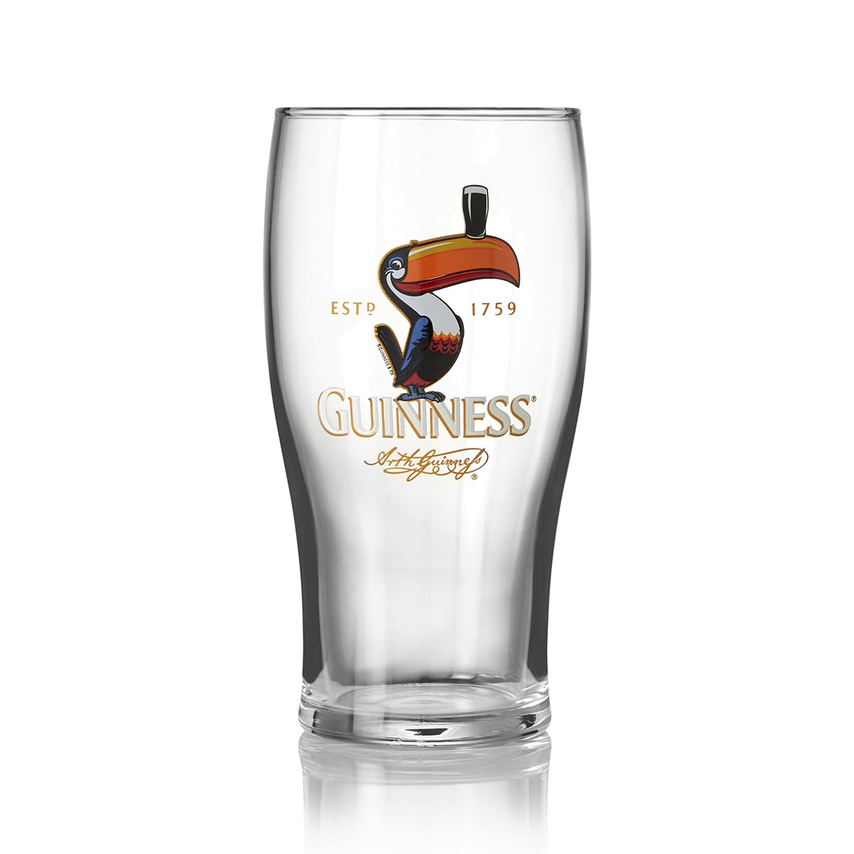 Guinness Beer Pint Clear Glass Tumblers Set Of Four (4) 16 Oz Heavy Glasses