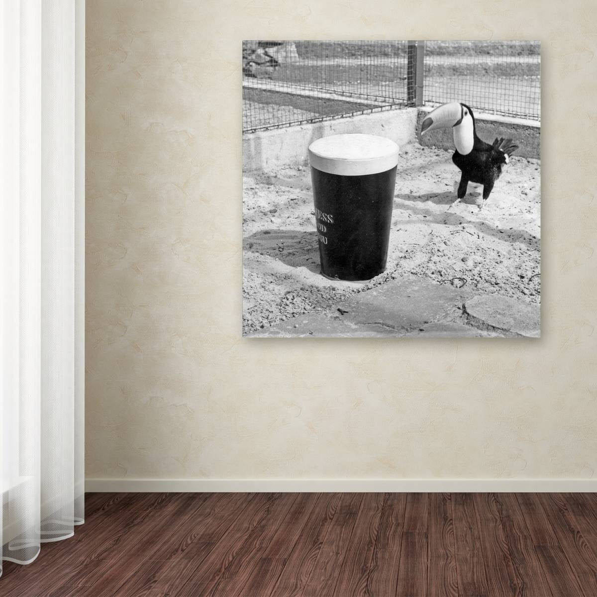 A vintage black and white photo of a Guinness Brewery 'Guinness XVII' Canvas Art guinea pig.