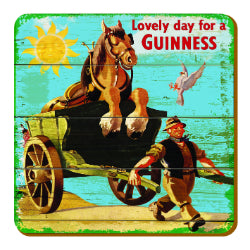 Guinness Horse in Cart Coaster