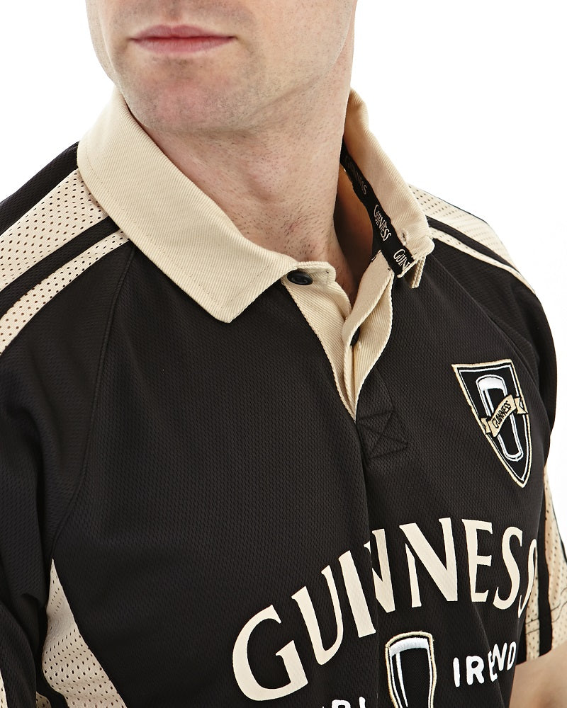 Guinness PERFORMANCE RUGBY JERSEY with moisture-wicking performance and Guinness branding.
