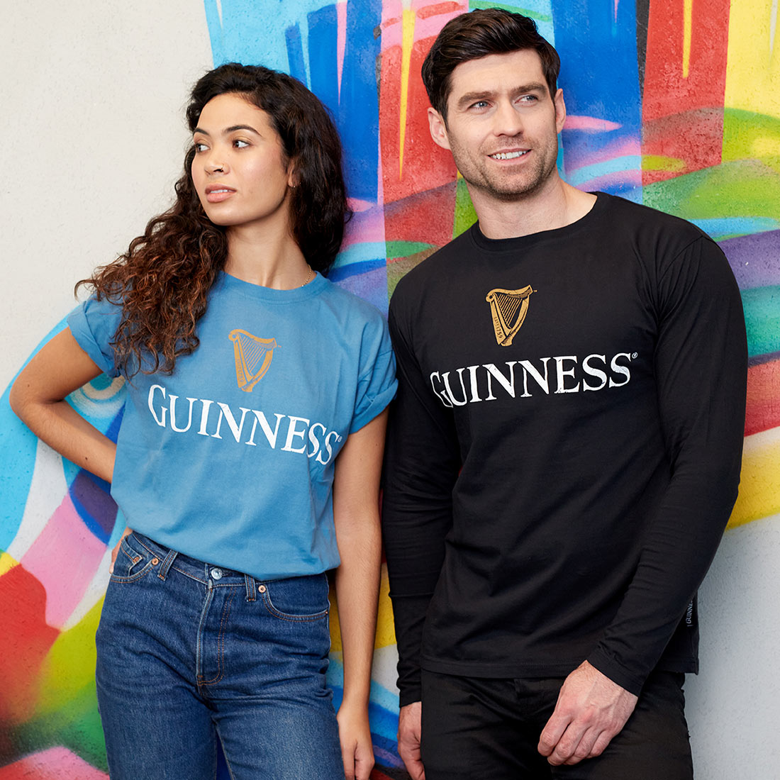 Guinness Black Trademark label Long sleeve Premium tee shirt by Guinness.