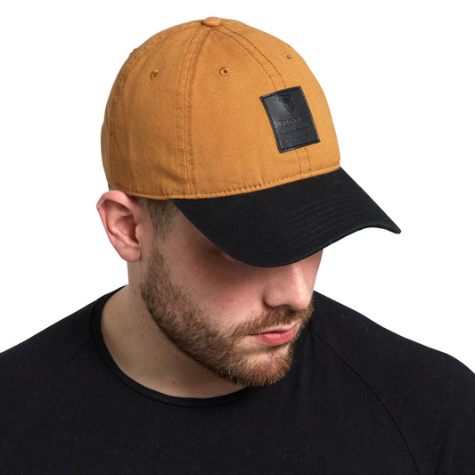 Guinness Premium Camel & Black with Black Leather Patch Cap